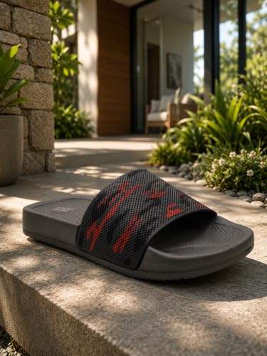 Image of TRV Classic Ultra Soft Sliders /Slippers with Cushion FootBed for Boys & Girls | Comfortable & Light Weight | Stylish & Anti-Skid | Waterproof & Everyday Flip Flops for Boys& Girls jungle