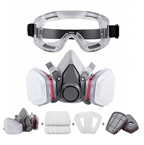 tatoo Half-face Respirator, Respiratory Protection, Industrial Dust Mask, Gas Mask, Breathable And Washable (with 1 Large Eye Mask)