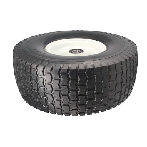 Flat Free Tires 13x5.00-6 with 3/4 & 5/8 Bearings, 3\" Hub 13 inch Lawn Tractor Tire and Wheels for Farm Equipement Set of 2