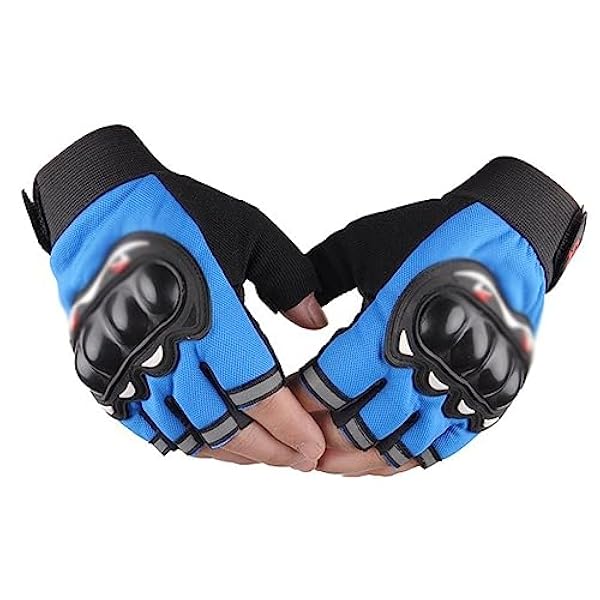 FSHGSA Guantes de Ciclismo de Motocicleta de Medio Dedo Guantes de Motocicleta de Cubierta Dura for Exteriores