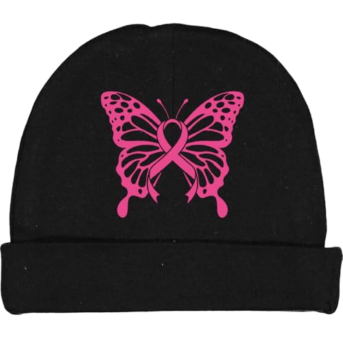 inktastic Breast Cancer Butterfly Baby Beanie Hat