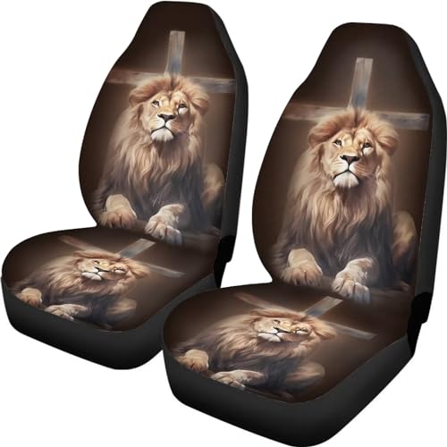 Housse de siège auto Croix du Lion universelle pour les sièges avant de voiture et SUV
