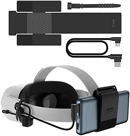 KIWI design 3 in 1 Battery Strap Compatible with Quest 2/Quest/HTC Vive Deluxe Audio Strap Accessories