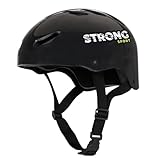 Capacete Proteção Skate, Patins, Bike... Profissional (P, Preto)