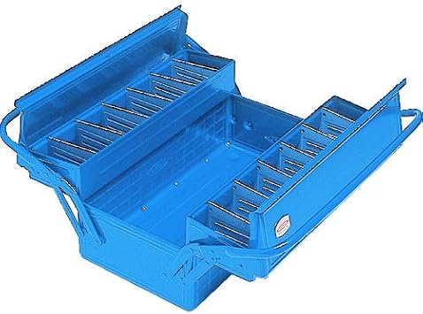 TRUSCO GL-600-B 2-Tier Tool Box, 23.6 x 8.7 x 12.0 x 12.0 inches (600 x 220 x 305 mm), Blue