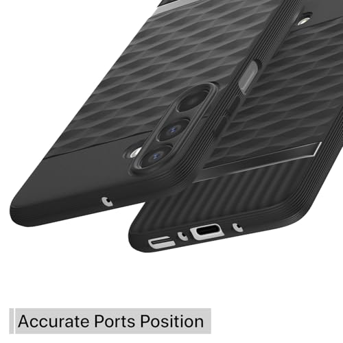 Image of Pikkme Back Cover for Samsung Galaxy M17 5G / A17 5G / F17 5G Soft Grip 3D Hexa Cube Texture Silicone Bumper Case (Black)
