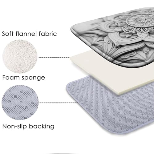 Tapis de bain antidérapant lavable en machine avec mousse mémoire de forme