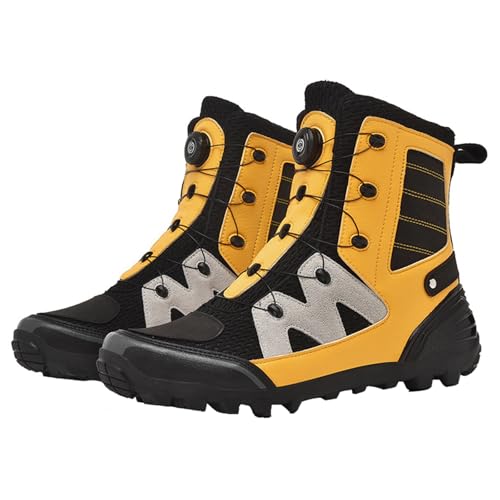 Yummsion Zapatillas Moto Hombre,Zapatos para Motociclistas Antideslizante,Botas Turismo Impermeable,Ajuste Al Tobillo,Protector Y Ligero,Adecuado para Usar Al Andar En Motocicleta