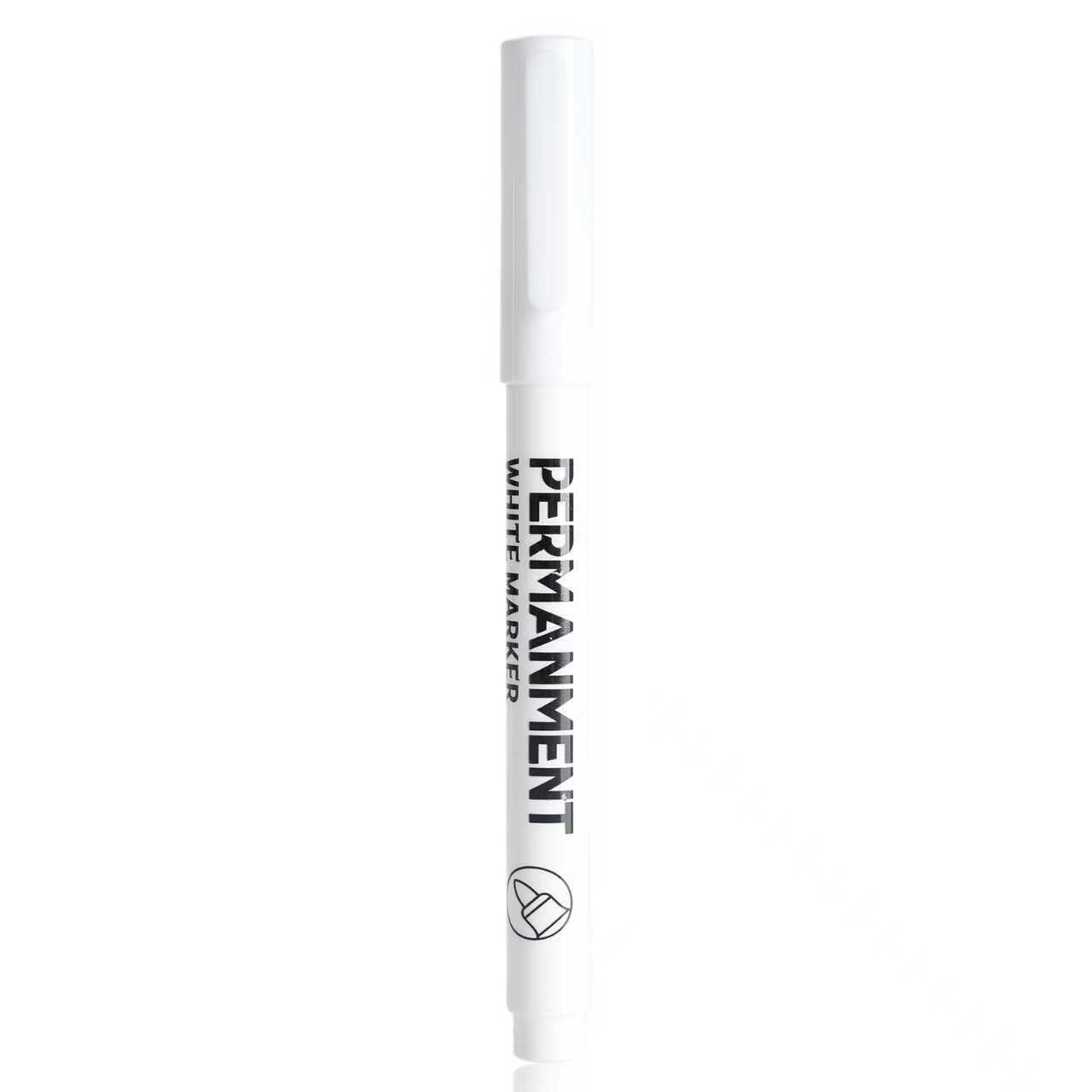 SMOOTHERPRO Marcadores permanentes blancos | Punta de 1,0 mm resistentes al agua de secado rápido para tela | Para ropa vidrio metal piedras pintura rupestre cerámica madera y lienzo (PWM01-1) 1 Pcs