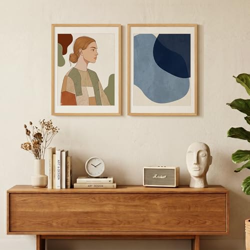 Image of upsimples 18x24 Picture Frame Solid Wooden, Nursery Decor, 1Pack Natural | 100% Solid Wood, Fit 16x20 with Mat and 18 x 24 Poster, Wall Decor or Tabletop Display, Safe For Nursery Kids Room
