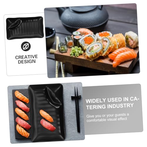 Plato de melamina para sushi KALLORY negro miniatura 7