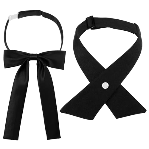 Tucnoeu Women's Pre-tied & Self-Tie Bow Ties (2 Pack)