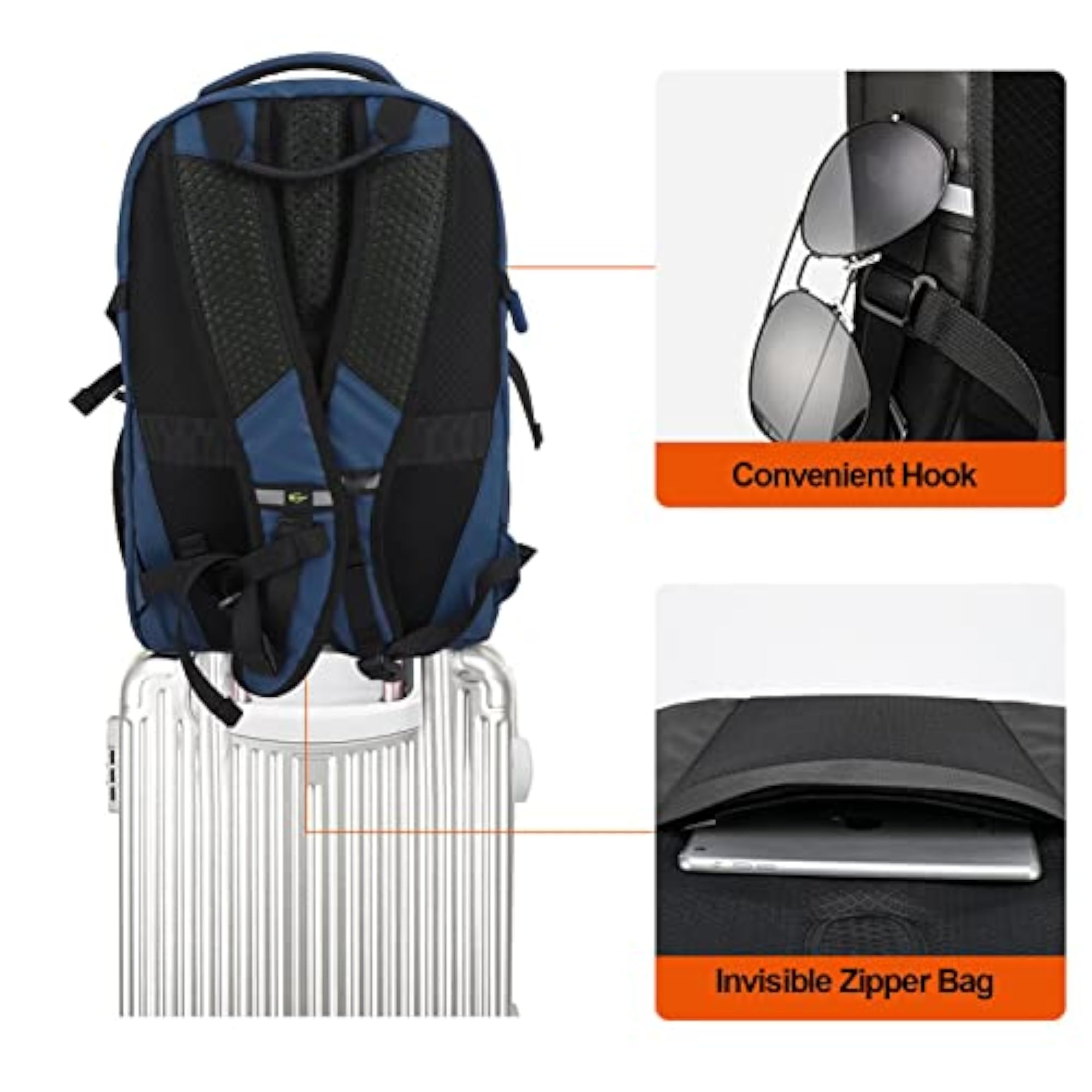 Durable Waterproof Anti-Theft USB Rechargeable Backpack for School