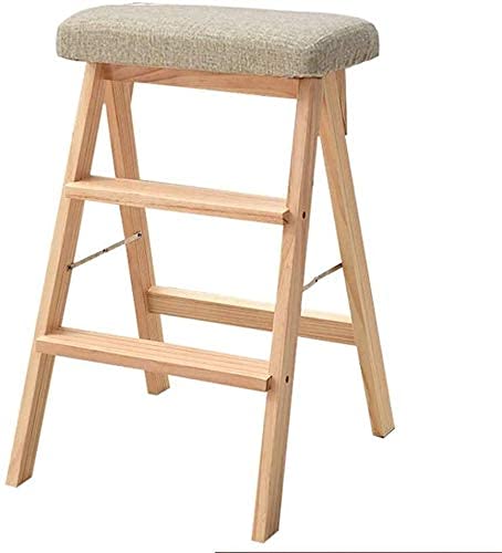 Taburete escalonado de madera plegable para el hogar y silla de tijera para adultos