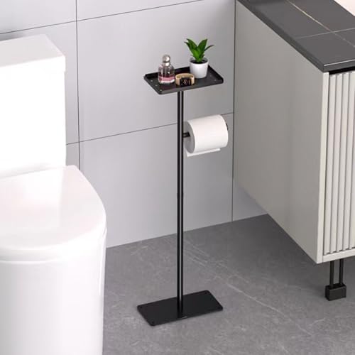 Soporte de papel higiénico sin taladro que soluciona la falta de espacio 4