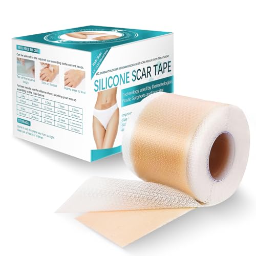 silicone scar sheets silicone scar tape16 x 120 roll-3m scar removal away strips for surgical scars keloid c-section burn et