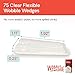 Wobble Wedges Flexible Plastic Shims - Leveling Shims for Home Improvement, Furniture Levelers, Table, and Toilet for Leveling - Made in USA Plastic Wedges Shim for Appliances (Clear, 75-Pack)