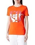Slim Fit BOSS Women\'s C_Elogo_17 T_Shirt, Bright Orange821, M