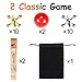 Sumind 84 Pcs Jacks Game and Pick up Sticks Include 62 Pcs Sticks 2 Pack Red Rubber Balls 20 Pack Gold and Silver Metal Jacks Classic Game for Kids Adults Family Party