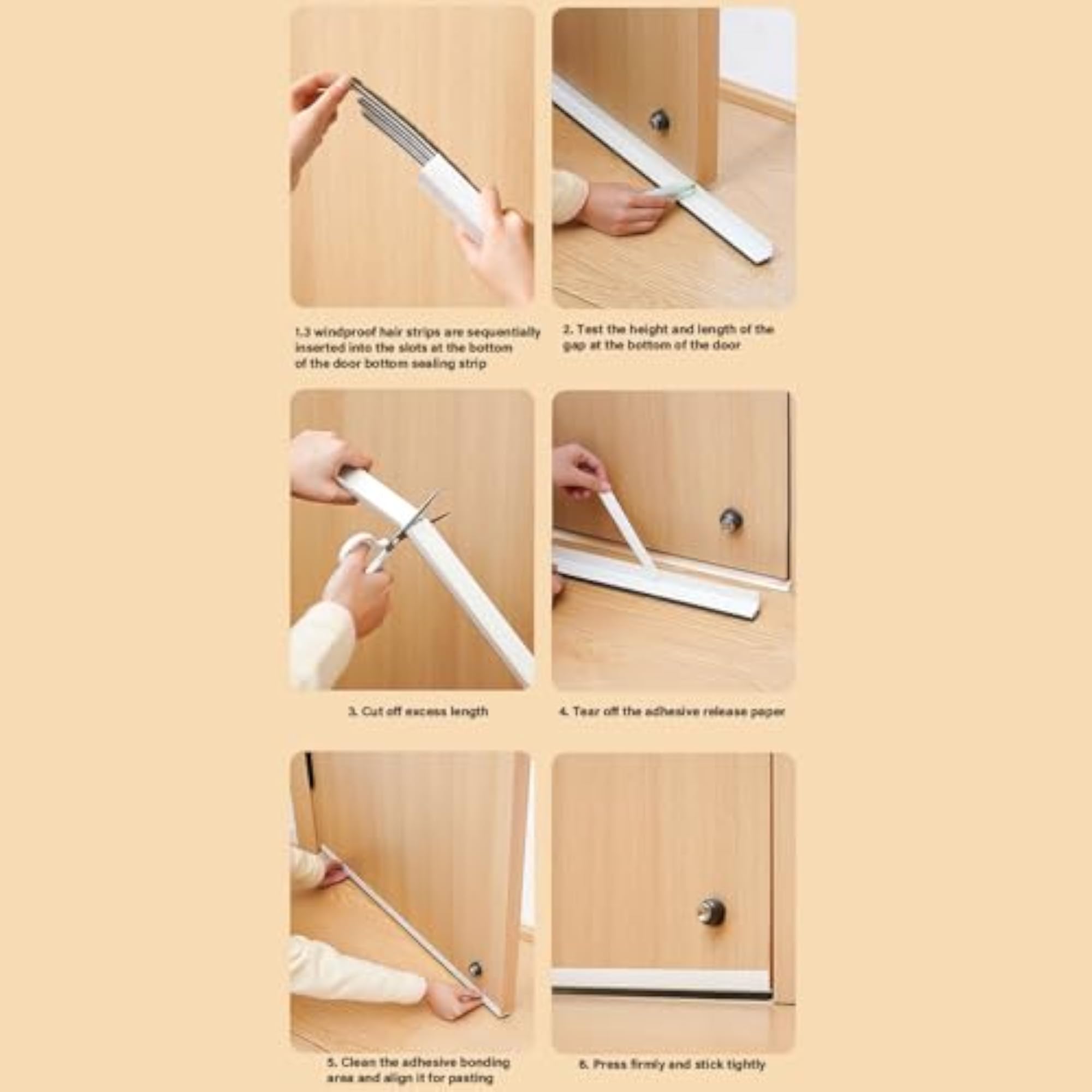 Flexible Windproof Door Draft Stopper Strip