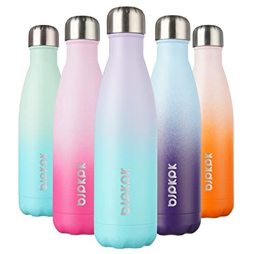 Image of BJPKPK 17 oz Insulated Water Bottle, Stainless Steel Flask, Leak Proof