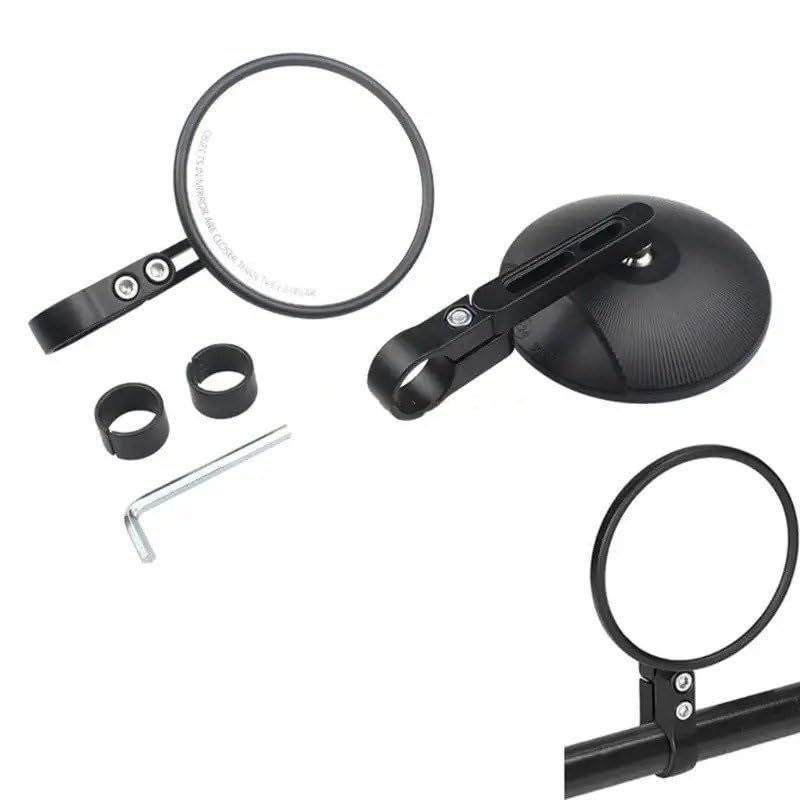 Retrovisor manillar scooter Espejo De Bicicleta Ajustable Con Rotación 360 ​​grados, Resistente Al Impacto, Vista Panorámica Plástico Optimizada Para Ciclismo En Terrenos Difíciles