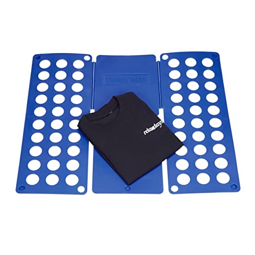 Relaxdays Folding Board, A4 Format, Plastic, Assistant, Easy Packing, T-Shirts & Towels, HWD: 70.1 x 58.8 x 0.2 cm, Blue