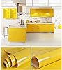 Hode Matt Yellow High Gloss Vinyl Wrap for Furniture, Waterproof Sticky Back Plastic Roll Peel and Stick Self Adhesive Wallpaper, Contact Paper for Kitchen Worktops Vinyl Covering 30cmx3m #5