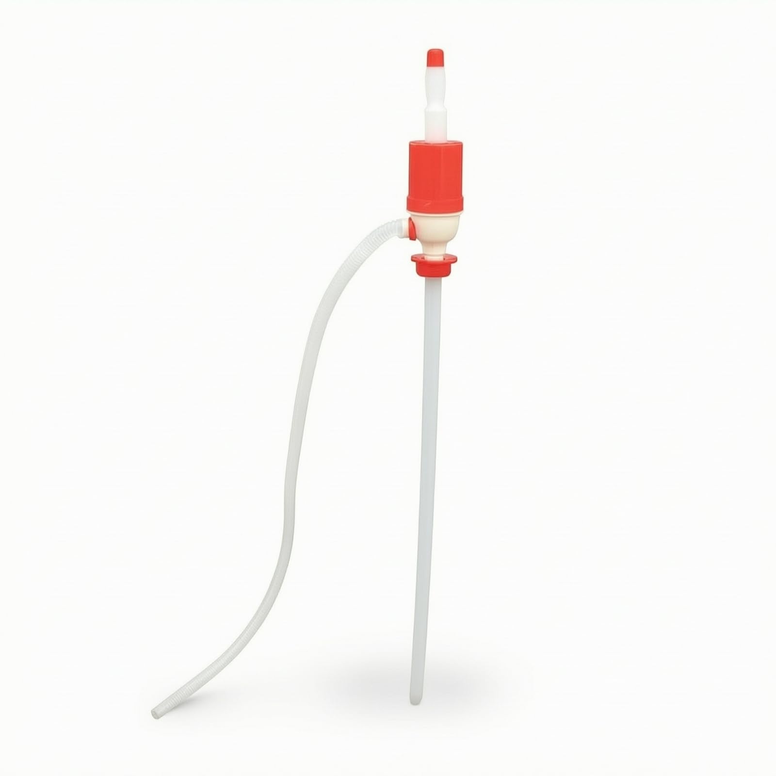 Pompa Olio Manuale Pompa Manuale Estrattore Travasatore Sifone Liquidi Compatibile E Acqua Senza Elettricità Adatta a Travaso da Fusti 200l Officina, Rosso 307 Grammi, Per Fusti Da 200 Litri
