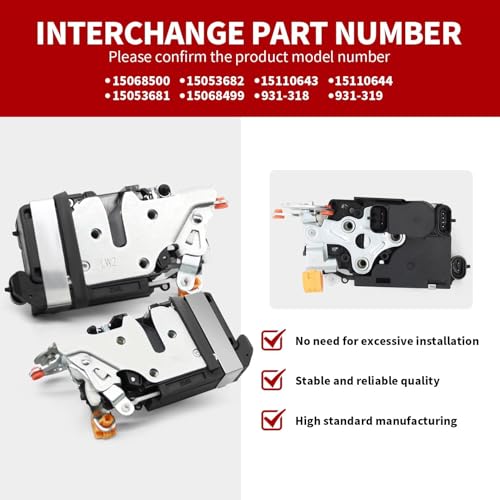 Image of Nakkaa Door Lock Actuator Compatible with Silverado Sierra Yukon (2PCS) | Front Left Right Side Door Lock Actuator