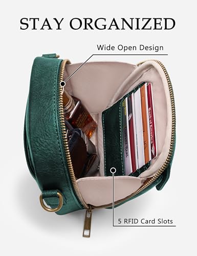 Yarnic Small Messenger Bag & Cell Phone Purse for Women(Dark Green)2