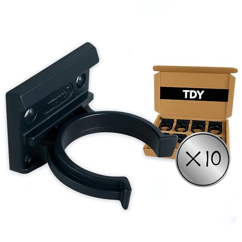 10 x Heavy Duty Kitchen Plinth Clips 30mm-35mm Kick Board Clips with Attaching Bracket Black Pack of 10