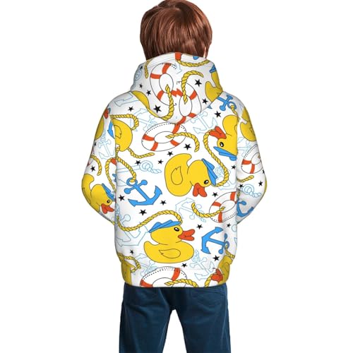 Ducks and Anchors Kid Hoodies Boys Sweatshirts Girls Pullover with Pocket4
