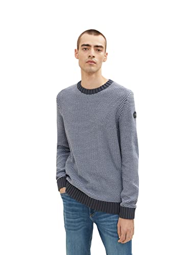 Pull en tricot TOM TAILOR pour hommes avec maille structuree élégante
