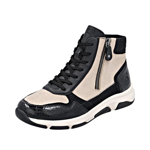 Baskets hautes Remonte D1s70 pour femme en cuir nappa confort
