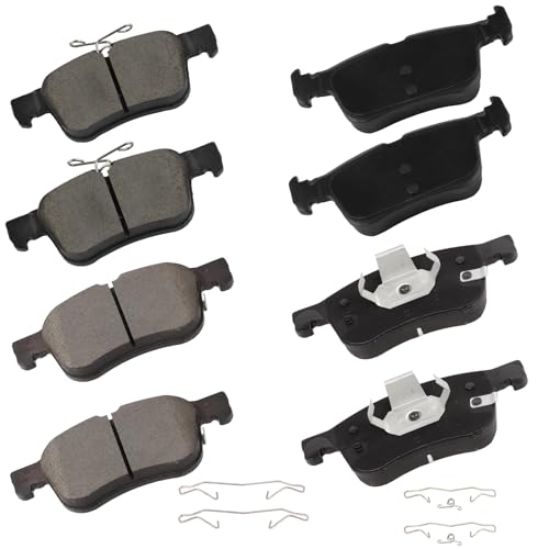 Image of CCIYU Front Rear D1833 D2300 Brake Pads Fit For 2021 For Ford For Bronco Sport,2020-2022 For Escape,2022-2023 For Maverick,2020-2022 For Lincoln For Corsair, Disc Brake Pad Set 8PCS
