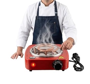 Drumstoneᴬˢᴰ 𝟐𝟎𝟐𝟔 𝗦𝗽𝗲𝗰𝗶𝗮𝗹 𝟏𝟎 𝗬𝗲𝗮𝗿 𝗪𝗮𝗿𝗿𝗮𝗻𝘁𝘆 1000W Electric G-Coil Single Burner Stove | Portable Kitchen Hotplate & BBQ Charcoal Starter | 220V High-Power Heater | Heavy-Duty