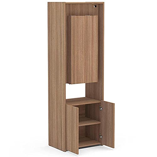 Armário Multiuso Goiás com Mesa Retrátil e 2 Portas Castanho Politorno