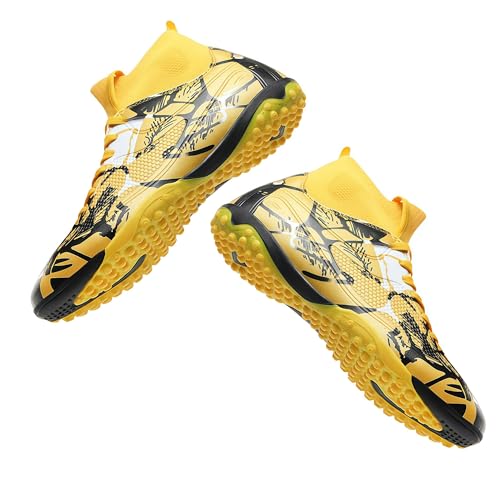 HESBITEUL Soccer Cleats Indoor Turf: Kids Football Shoes with Short Studs