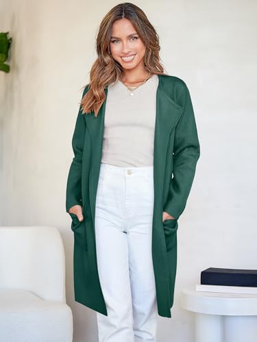 Image of ANRABESS Womens Cardigan Sweater Open Front Knit Long Coatigan Dressy Casual Jacket Coat 2026 Fall Outfits Classy Clothes