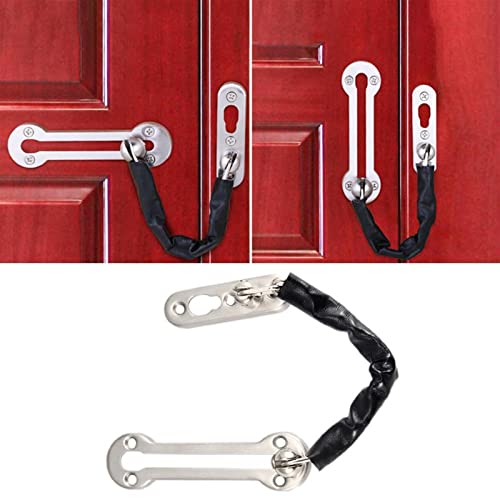 Cadena antirrobo de 2 piezas para reforzar puertas vulnerables 3