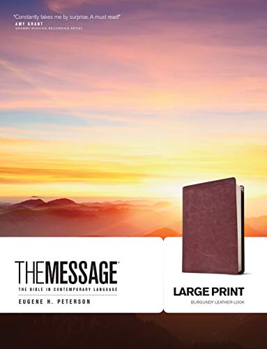 The Message Large Print (Leather-Look, Burgundy): The Bible in Contemporary Language