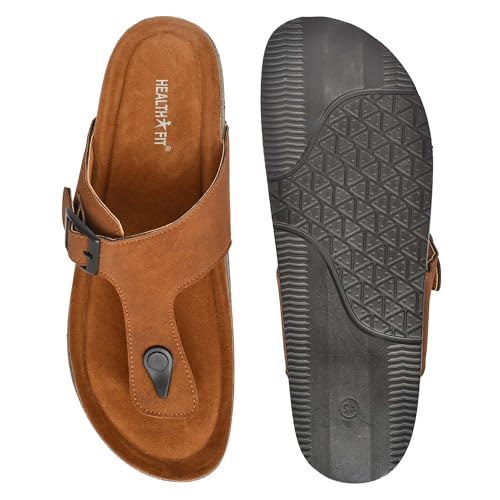 Image of HEALTH FIT Comfortable & LightWeight | Fashionable & Everyday Stylish & Durable Design Slip-on Style Flip Flops for Gents HF3078