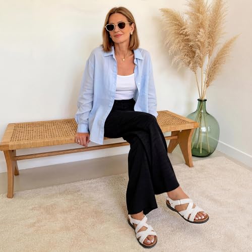 Image of DREAM PAIRS Women's Arch Support Sandals Comfortable Open Toe Dress Flats Walking Sandals For Summer