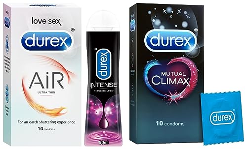 Image of Durex Tingle 50ml, Air 10s - Pleasure Packs & Durex Mutual Climax Condoms - 10 Count