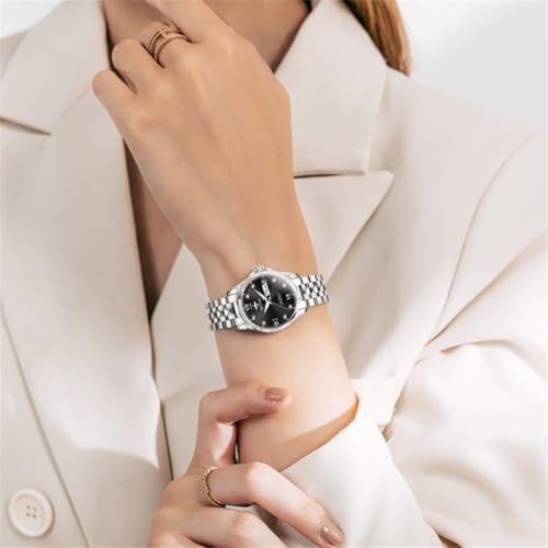 Image of OLEVS Automatic Womens Watch Mechanical Calendar Watches Diamond Fashion Waterproof Female Wrist Watch