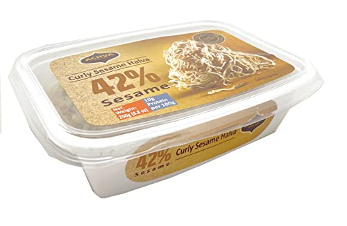 Achva Curly Sesame Halva – 42% Sesame Shredded Halva Candy Floss – 8.8 Ounce #TOP1