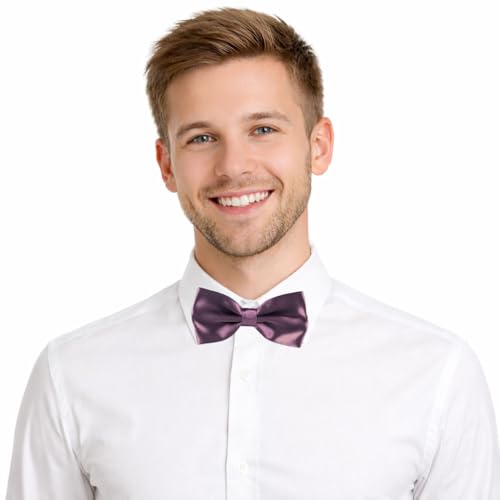Image of Mens Classic Solid colour Bowtie 6pcs /12pcs Combo Pre-tied Satin polyester Formal tuxedo Bow tie Set For Boy Women and Men & Adjustable Length