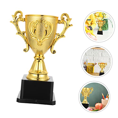 LIOOBO 5 Peças Brinquedo Infantil Playset Troféu De Beisebol Troféus De Plástico Dourado Brinquedos