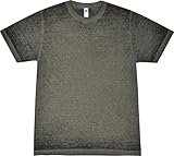 Colortone Acid Wash T-Shirt for Women and Men, Large, Twilight Black